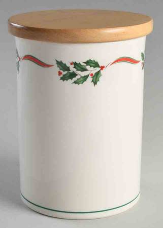 Country Holly Large Canister & Lid