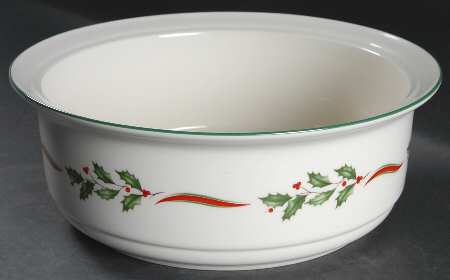 Country Holly 9" Round Open Casserole