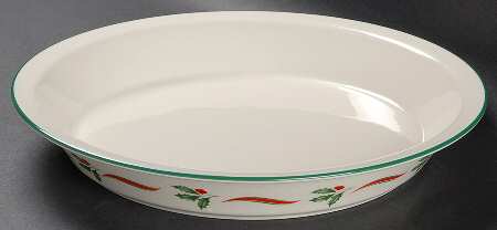 Country Holly Pie Serving Plate