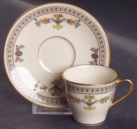 Colonial Flat Demitasse Cup & Saucer Set