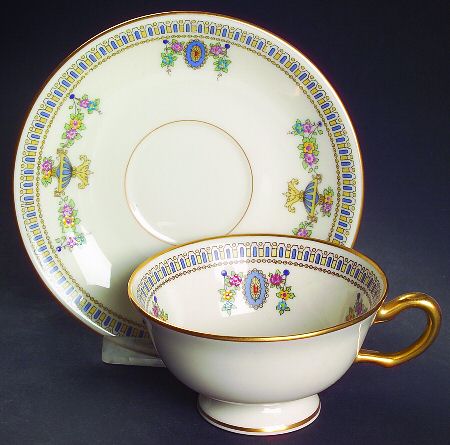 Colonial Footed Cup & Saucer Set by Lenox