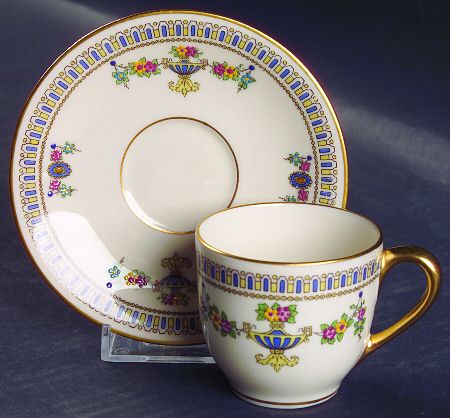 Colonial Flat Demitasse Cup & Saucer Set