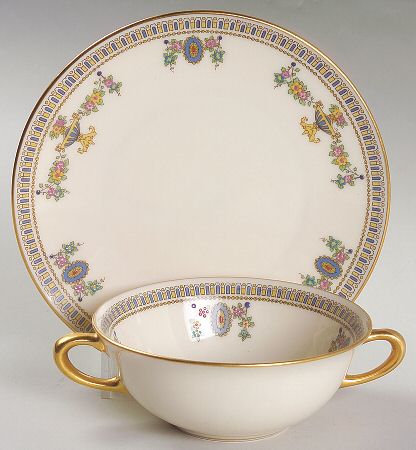 Colonial Flat Cream Soup Bowl & Saucer Set