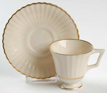 Colonnade Gold Footed Demitasse Cup & Saucer Set
