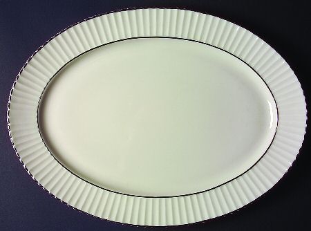 Colonnade Platinum 17" Oval Serving Platter