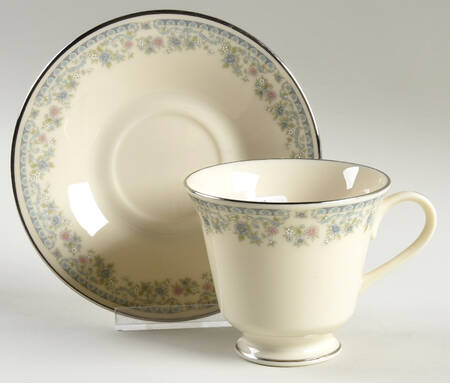 Columbine Footed Cup & Saucer Set