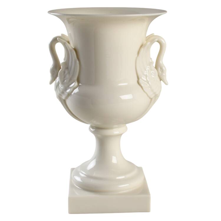 Colonial White 10" Handled Vase