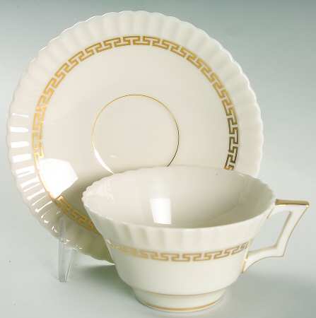 Corinthian Flat Cup & Saucer Set
