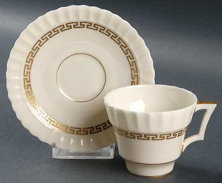 Corinthian Flat Demitasse Cup & Saucer Set
