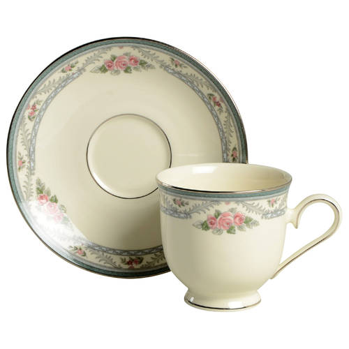 Country Romance Footed Cup & Saucer Set