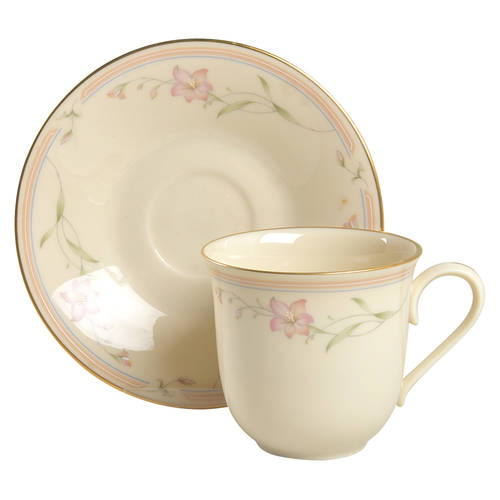 Coral Springs Flat Cup & Saucer Set