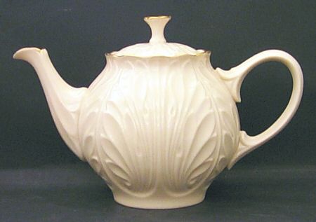 Cottage (Giftware, Gold Trim) Teapot & Lid
