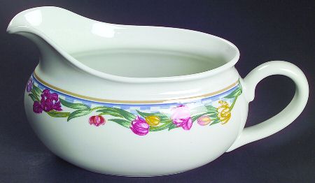 Country Tulips Gravy Boat