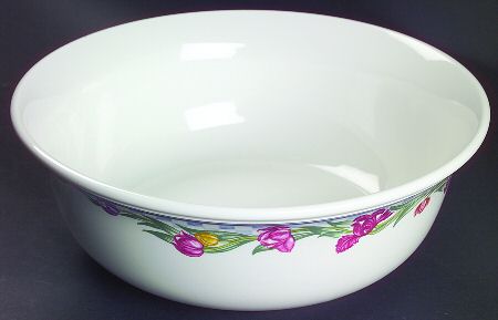 Country Tulips 10" Pasta Serving Bowl