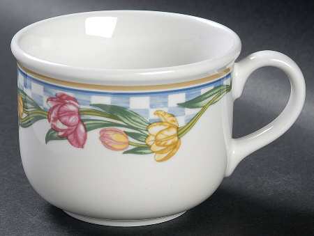 Country Tulips Flat Cup