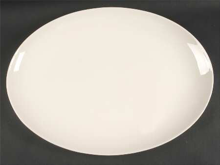 Coupe Off White 18" Oval Serving Platter