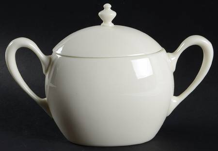 Coupe Off White Sugar Bowl & Lid