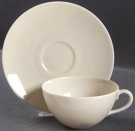 Coupe Off White Flat Cup & Saucer Set by Lenox