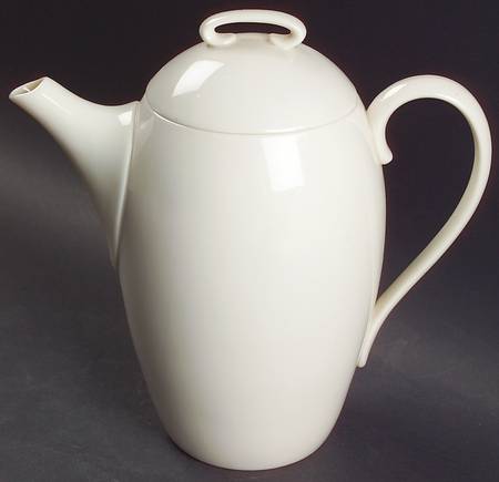 Coupe Off White Coffee Pot & Lid