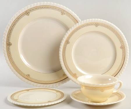 Crinoline Cream 5 Piece Place Setting