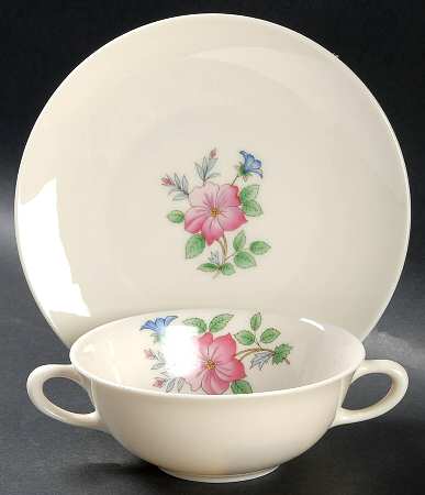 Cynthia Flat Cream Soup Bowl & Saucer Set