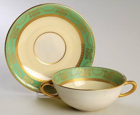 D314g Flat Cream Soup Bowl & Saucer Set