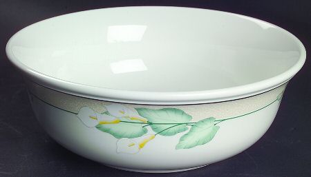 Dancing Lilies 9" Round Vegetable Bowl