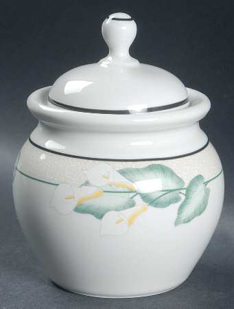 Dancing Lilies Sugar Bowl & Lid