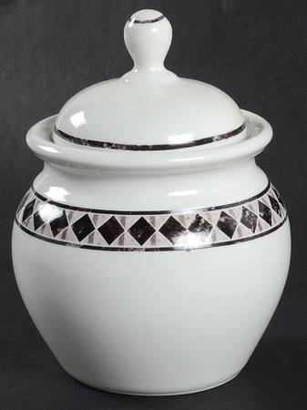 Diamond Ring Sugar Bowl & Lid