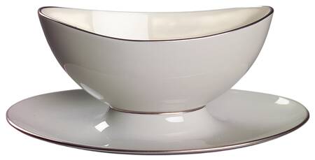 Dubarry Gray Gravy Boat with Attached Underplate