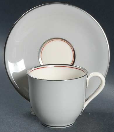 Dubarry Gray Flat Demitasse Cup & Saucer Set