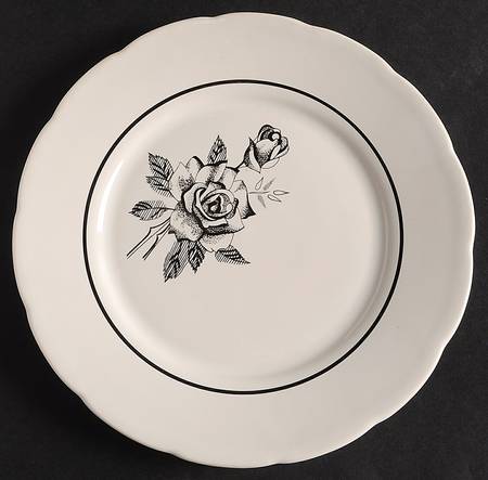 Ebony Rose Salad Plate