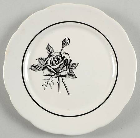 Ebony Rose Bread & Butter Plate