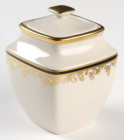 Eclipse Square Sugar Bowl & Lid