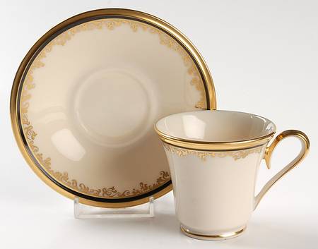 Eclipse Footed Demitasse Cup & Saucer Set