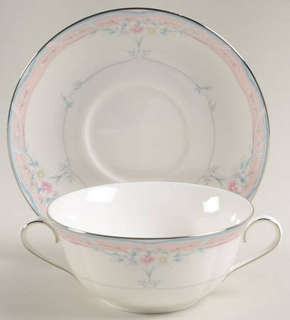 Emily Flat Cream Soup Bowl & Saucer Set