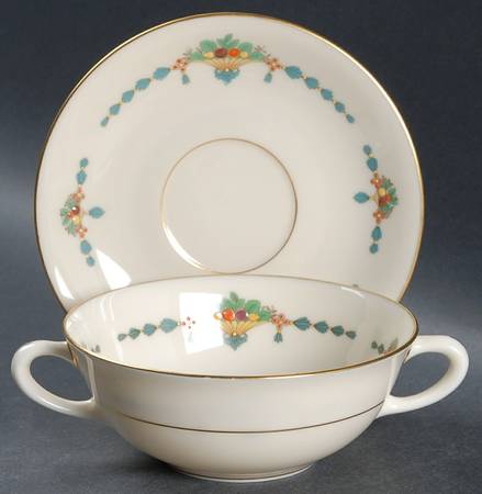 Empress Flat Cream Soup Bowl & Saucer Set