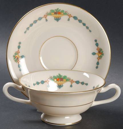 Empress Footed Bouillon Cup & Saucer