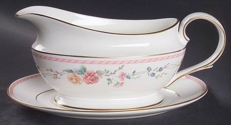 English Rose Gravy Boat & Underplate