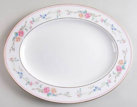 English Rose 16" Oval Serving Platter