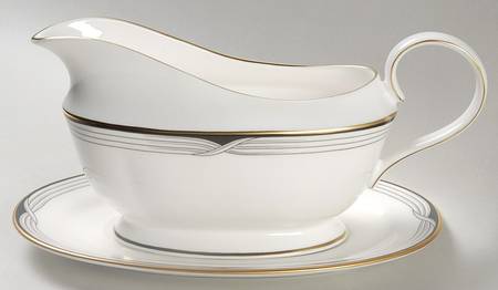 Erica (USA Backstamp) Gravy Boat & Underplate