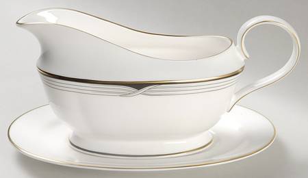 Erica (USA Backstamp) Gravy Boat & Underplate