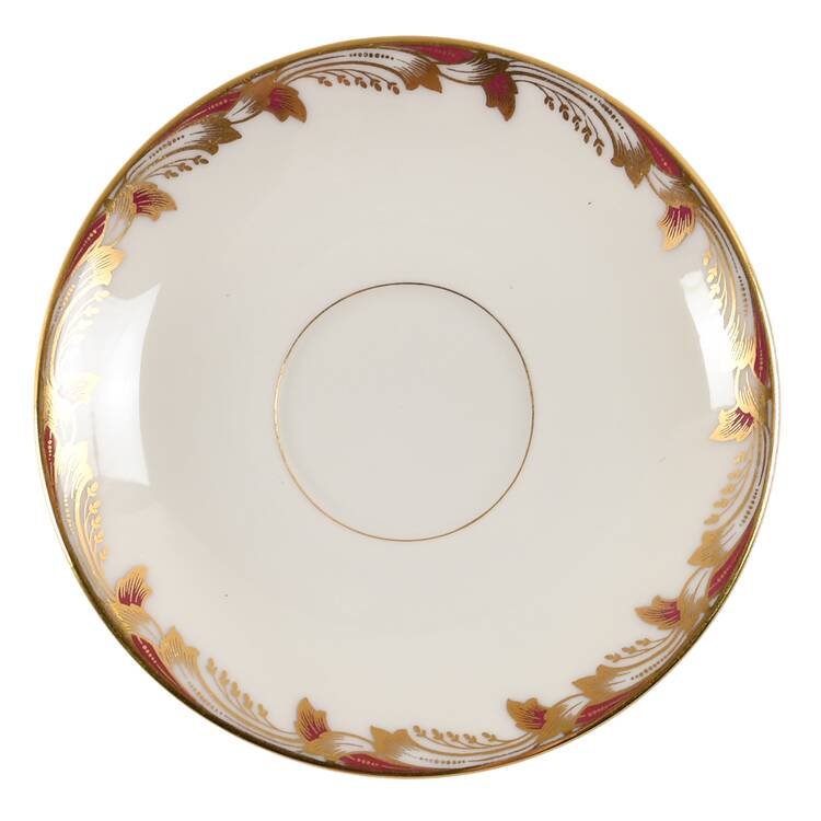 Essex Maroon (Scalloped) Saucer