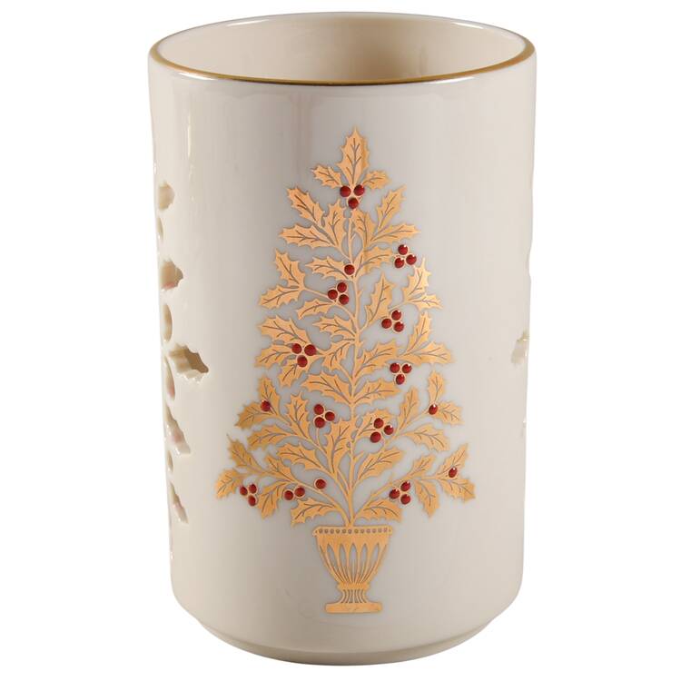 Eternal Christmas Tall Pierced Votive Candleholder-No Base by Lenox