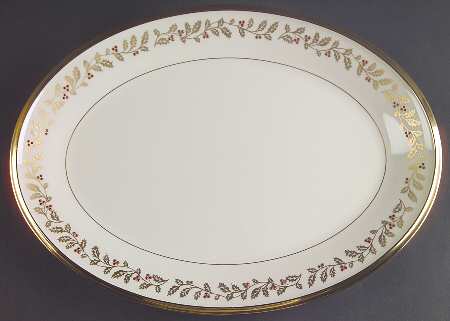 Eternal Christmas 14" Oval Serving Platter by Lenox