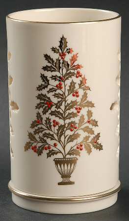 Eternal Christmas Tall Pierced Votive Candleholder & Base