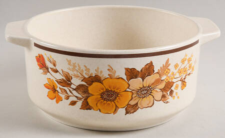 Fall Blossoms 6" Round Open Casserole