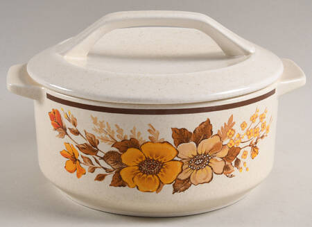 Fall Blossoms 1.25 Qt Round Covered Casserole