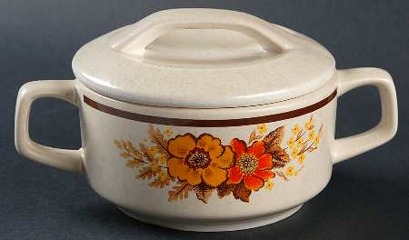 Fall Blossoms Sugar Bowl & Lid
