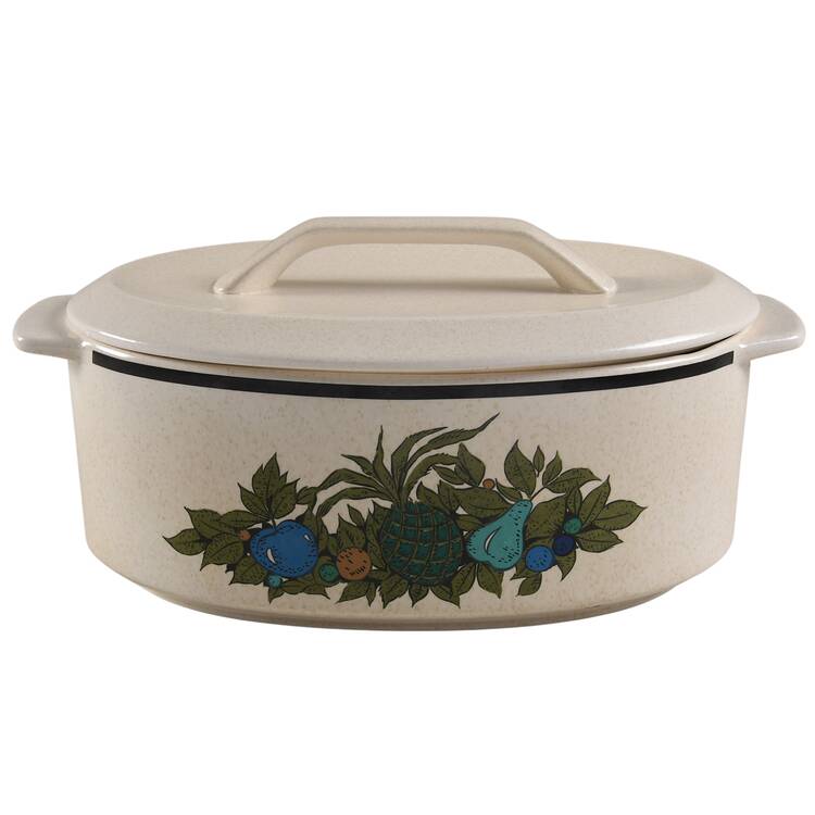 Fall Bounty 3 Quart Oval Covered Casserole